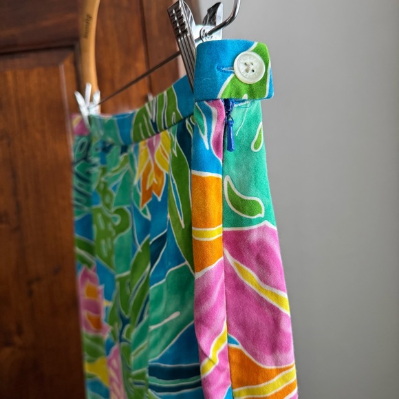 Lauren Ralph Lauren Tropical Watercolor Print Cropped Pants - Picture 5 of 9